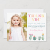 Aquarelle de cactus coloré clair fête d'anniversai