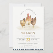 Carte De Remerciements Aquarelle de ferme de poulet mignonne Anniversaire (Devant)