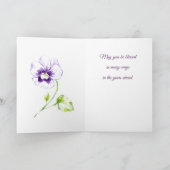 Carte De Remerciements Aquarelle de graduation de la petite-fille (Intérieur)