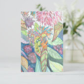 Carte De Remerciements Aquarelle de l'abeille et des fleurs (Debout devant)