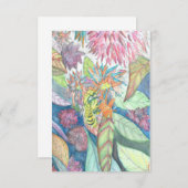 Carte De Remerciements Aquarelle de l'abeille et des fleurs (Devant / Derrière)