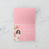 Carte De Remerciements Aquarelle de luxe floral monogramme (Intérieur)