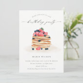 Carte De Remerciements Aquarelle de Pancake Fruit N'importe quel âge Invi (Debout devant)