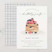 Carte De Remerciements Aquarelle de Pancake Fruit N'importe quel âge Invi (Devant / Derrière)