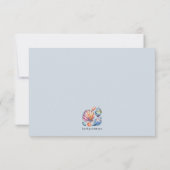 Carte De Remerciements Aquarelle de plage estivale de destination (Dos)