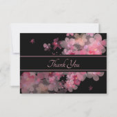 Carte De Remerciements Aquarelle délicate rose floral (Devant)