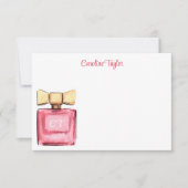 Carte De Remerciements Aquarelle Designer Monogramme Parfum Parfum (Devant)