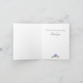 Carte De Remerciements Aquarelle douce Petite Souris Caligari Script que (Intérieur)