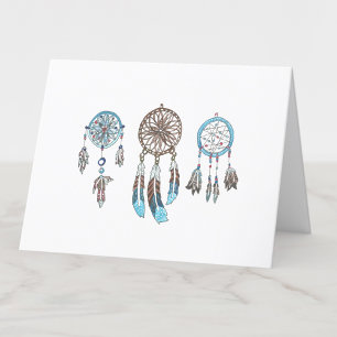 Carte De Remerciements Aquarelle Dreamcatchers vierge