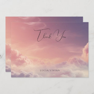 Carte De Remerciements Aquarelle Dreamy Sunset Cloud 9