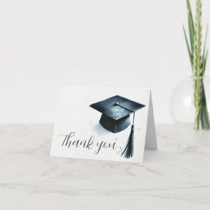 Carte De Remerciements Aquarelle Élégante Graduation Moderne