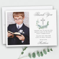 Aquarelle Eucalyptus Première Communion Argent