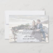 Carte De Remerciements Aquarelle Eucalyptus Sage Mariage vert (Dos)