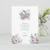 Carte De Remerciements Aquarelle Fairy Bébé Poussette (Debout devant)