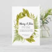 Carte De Remerciements Aquarelle Ferme et cadre doré Eucalyptus (Debout devant)