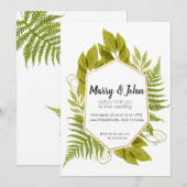 Carte De Remerciements Aquarelle Ferme et cadre doré Eucalyptus (Devant / Derrière)