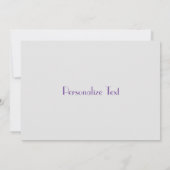 Carte De Remerciements Aquarelle fleur violette (Dos)