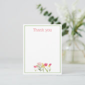 Carte De Remerciements Aquarelle Fleurs Sauvages (Debout devant)