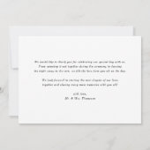 Carte De Remerciements Aquarelle Fleurs tropicales Mariage d'été (Dos)