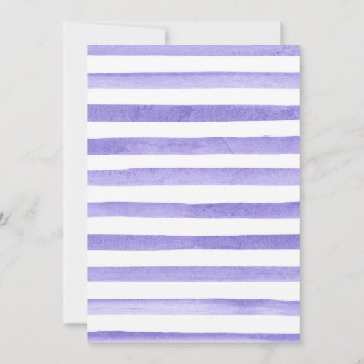 Carte De Remerciements Aquarelle Fleurs violettes Or Frame Sweet 16 (Dos)