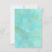 Carte De Remerciements Aquarelle Floral Bereavement Bleu (Dos)