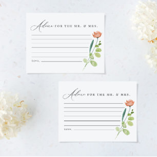 Carte De Remerciements Aquarelle Floral Conseil pour M. & Mme Card