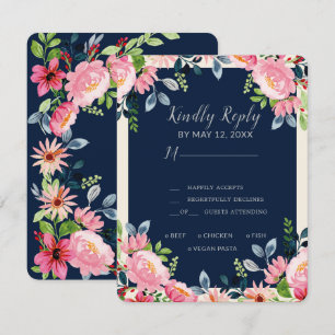 Carte De Remerciements Aquarelle Floral Mariage