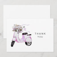 Aquarelle Floral Pink Scooter Personnalisé