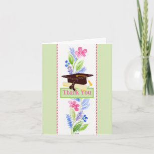 Carte De Remerciements Aquarelle Floral REMERCIEMENTS DE FIN D'ÉTUDES