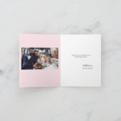 Carte De Remerciements Aquarelle Flower Gold Frame photo mariage (Intérieur)