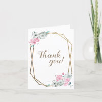 Aquarelle Flower Gold Frame photo mariage