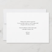 Carte De Remerciements Aquarelle Framboise et fleurs Graduation (Dos)