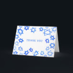 Carte De Remerciements Aquarelle Fun Blue Star de David Bar Bat mitzvah<br><div class="desc">Parfait plaisir Carte de remerciements à envoyer après un bat mitzvah, bar mitzvah ou autre célébration juive! L'aquarelle faite main pour vous sur l'avant et vierge à l'intérieur! ENTIÈREMENT PERSONNALISABLE ! Cliquez sur "Personnaliser" ci-dessus pour modifier le texte. Cliquez sur "modifier à l'aide de l'outil de conception" pour ajuster les...</div>