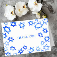 Aquarelle Fun Blue Star de David Bar Bat mitzvah