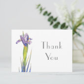 Carte De Remerciements Aquarelle iris 2 (Debout devant)