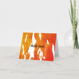 Carte De Remerciements Aquarelle jaune orange ajouter du texte Peinture a