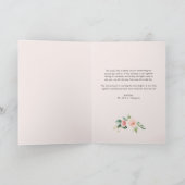 Carte De Remerciements Aquarelle Joli Mariage de fleurs de jardin (Intérieur)