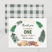 Carte de remerciements Aquarelle Joyeux Camper Ann (Devant / Derrière)