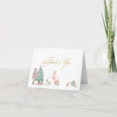 Carte De Remerciements Aquarelle Joyeux Noël Nutcracker ballet Baby (Devant)