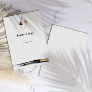 Carte De Remerciements Aquarelle Koi Fish Mariage