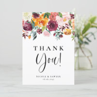 Aquarelle L'automne fleurit Floral Mariage