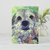 Carte De Remerciements Aquarelle Lhasa Apso (Debout devant)