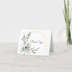 Carte De Remerciements Aquarelle Lily