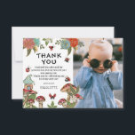 Carte De Remerciements Aquarelle magique Ladybug Girl Birthday Photo<br><div class="desc">Super mignon magique coccinelle fille anniversaire de fête photo carte de remerciements. Design présente une photo de l'enfant d'anniversaire, des fleurs colorées et des feuillages verdoyants et des accents faux or, de mignons petits coccinelles rouges, des champignons et une petite maison de fée. Parfait pour le premier anniversaire d'une petite...</div>