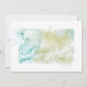 Carte De Remerciements Aquarelle Mariage de verdure (Dos)