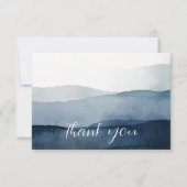 Carte De Remerciements Aquarelle marine minimaliste (Devant)