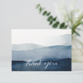 Carte De Remerciements Aquarelle marine minimaliste (Debout devant)