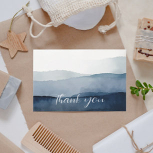 Carte De Remerciements Aquarelle marine minimaliste