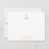 Carte De Remerciements Aquarelle mignonne Canard Jaune En vichy bébé Merc (Devant)