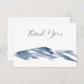 Carte De Remerciements Aquarelle minimaliste Abstraite en ardoise (Devant / Derrière)